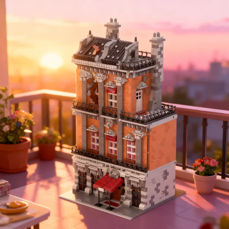 

5286 деталей MOC: Модульная модель гостиницы «Старый город» — конструктор, игрушка, подарок, креативный коллекционный предмет для демонстрации, премиум-класс для взрослых
