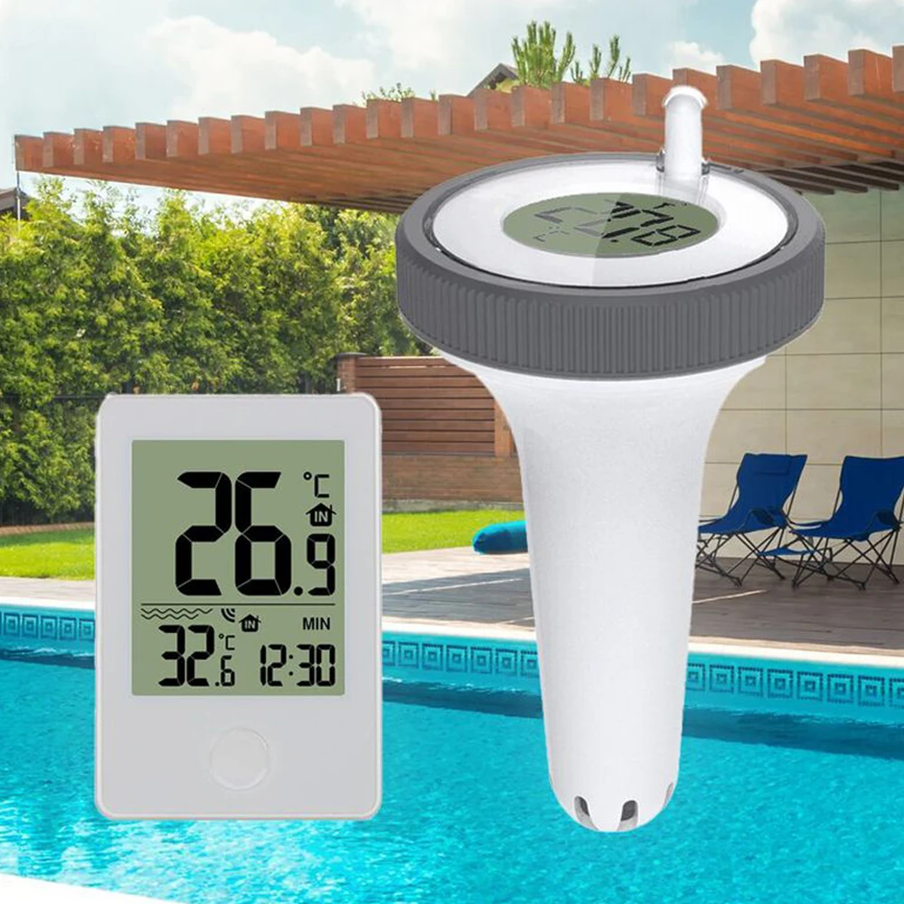 

Digital Swimming Pool Thermometer Floating Outdoor Wireless Floating Temperature Gauge For Swimming Pool Bathroom Aquarium