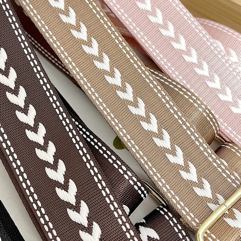 حزام حقيبة كروس بودي عريض للنساء ، أشرطة جاكار مطرزة ، حزام حقيبة يد عتيق قابل للتعديل ، إكسسوارات متغيرة ذاتية الصنع ، 4 من الأربطة العريضة