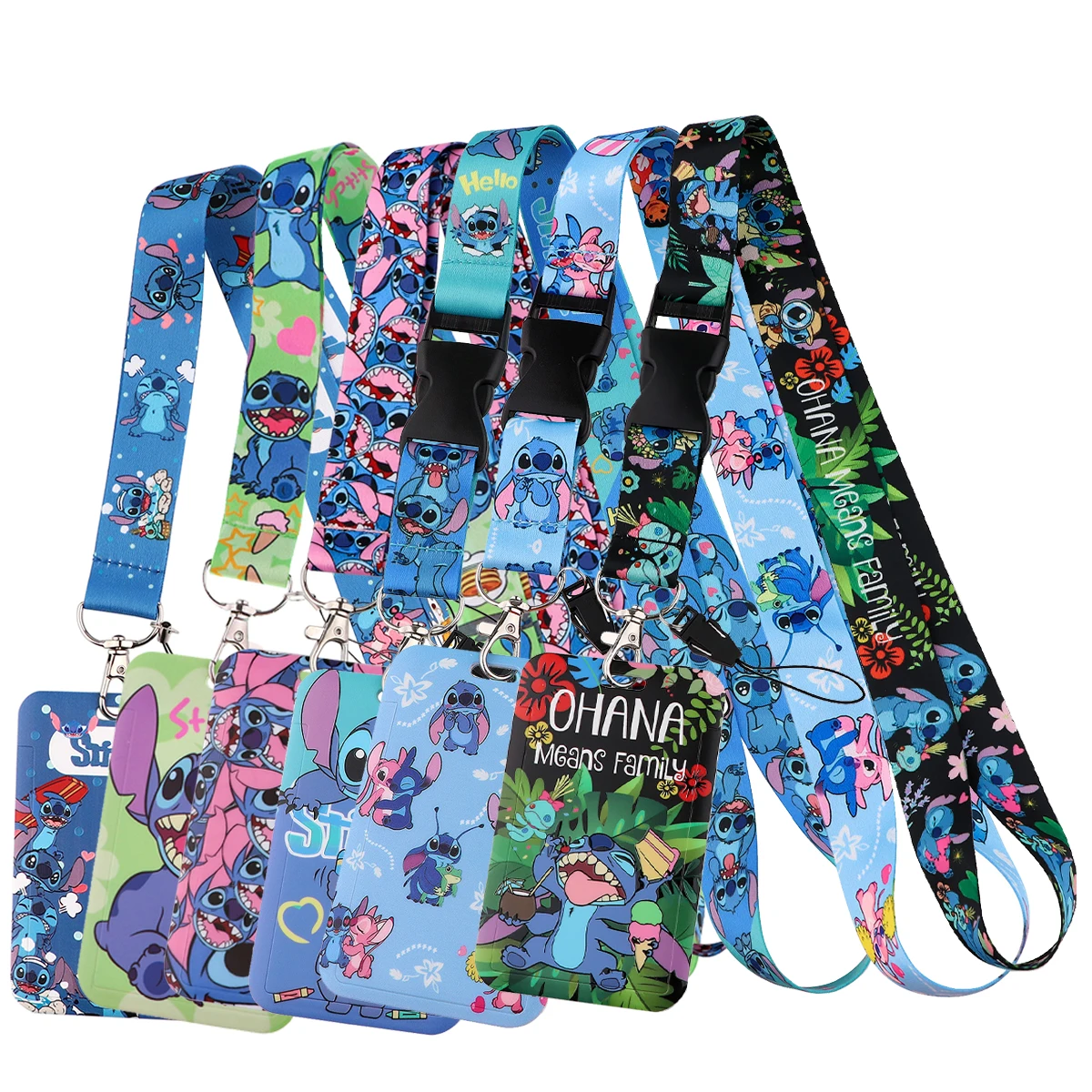 

Cartoon Alien Buckle Lanyard for Key ID Card Gym Cell Phone USB Badge Holder Rope Key Chain Keyring Accessories Gifts