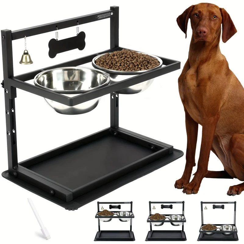 

Tall Pet Bowl Stand Adjustable Height Pet Bowl Suitable for Large and Medium-sized Dogs Suitable for Christmas Gifts