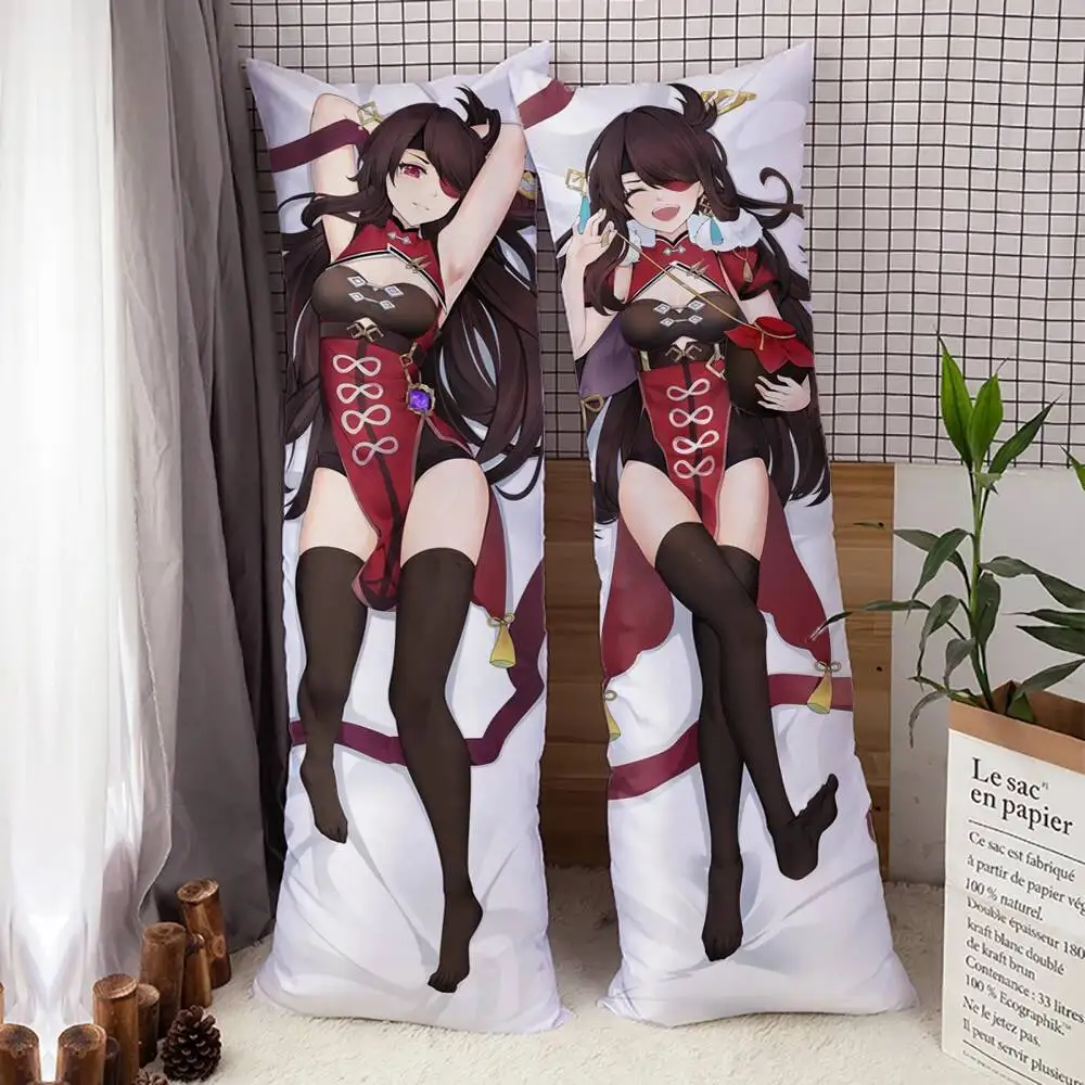 

Game Genshin Impact Beidou Dakimakura Hing Body Pillow Case Two-Sides Printed 2Way Tricot DIY Pillowcases Home Decor 120X40cm