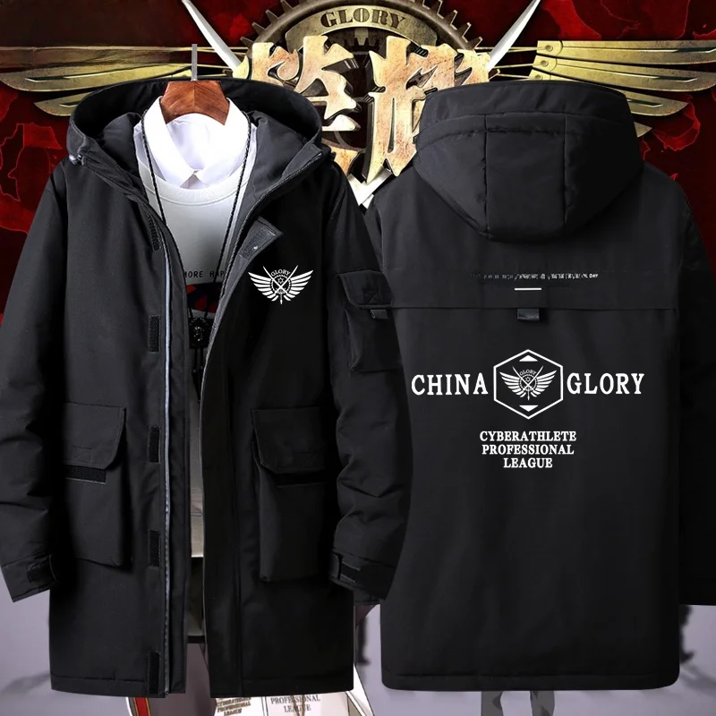 

Full-Time Glory T Men's down Jaet T orm Outerwear Xuefei Pure Brand Thiened Warmth Polyester Fiber