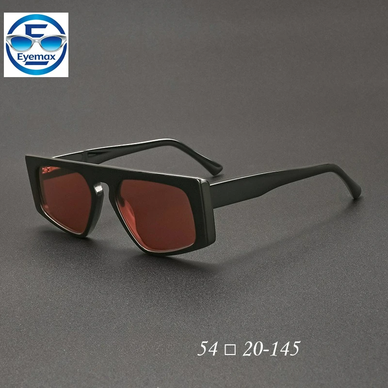 

Новые ретро-солнцезащитные очки 2026 года с толстой оправой под черепаховый панцирь, модные квадратные очки с желтыми линзами для мужчин и женщин, защита от УФ400