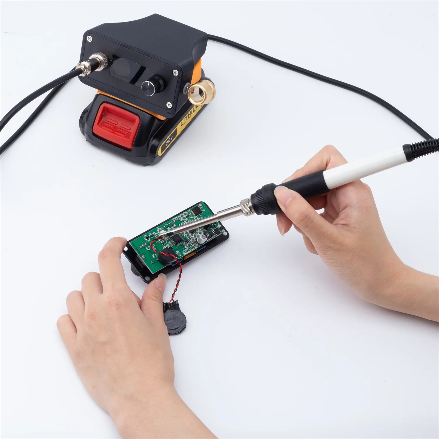 

Электрический цифровой паяльник для Milwaukee, аккумулятор 18 В, беспроводной паяльник OLED T12, паяльная станция, ремонт своими руками (БЕЗ батареи)