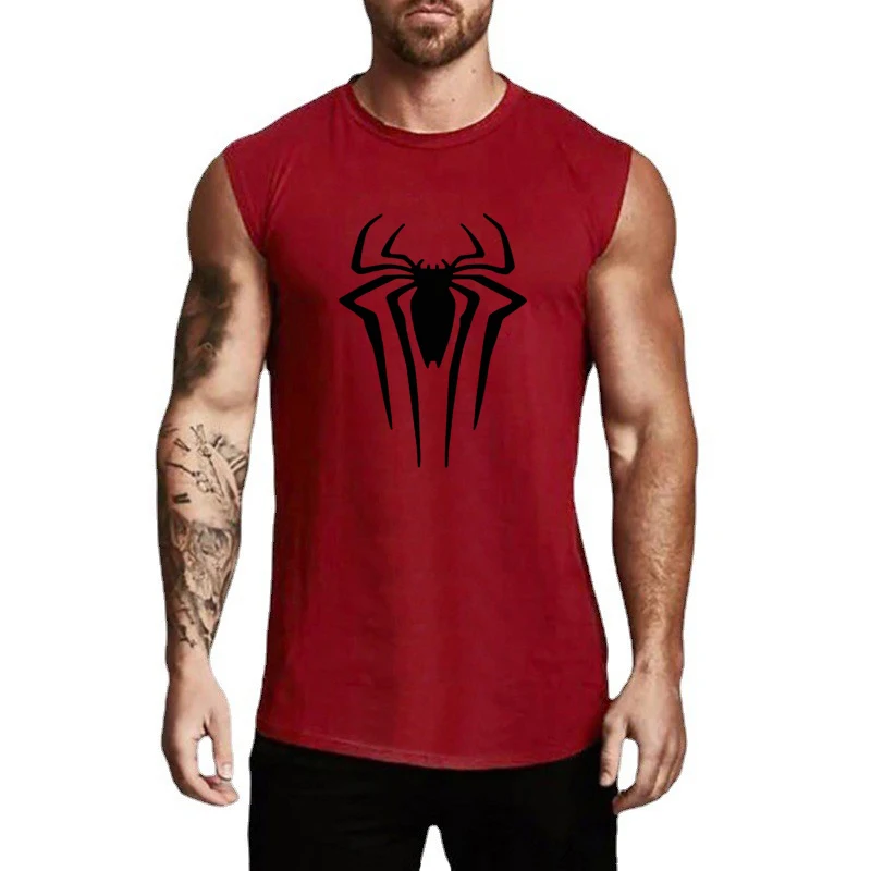 Summer Mens Sports Fitness Bottoming Vests Youth I-shaped Training Sweat-absorbent Sleeveless T-shirts Gym Bodybuilding Clothing