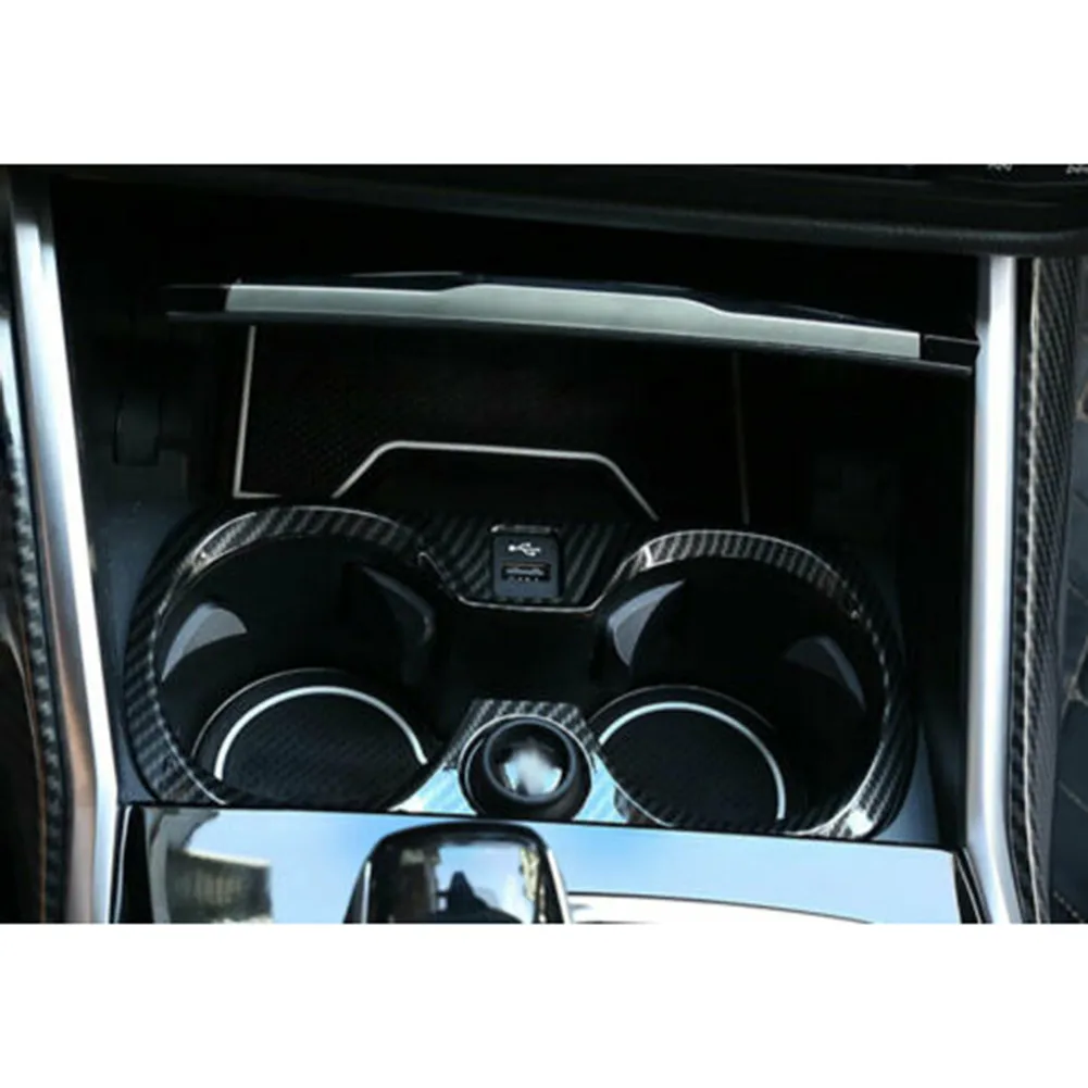 Carbon Fiber Water Cup Cover Trim Compatible with For BMW For 3 Series For G20 Models Produced Between 2019 and 2021