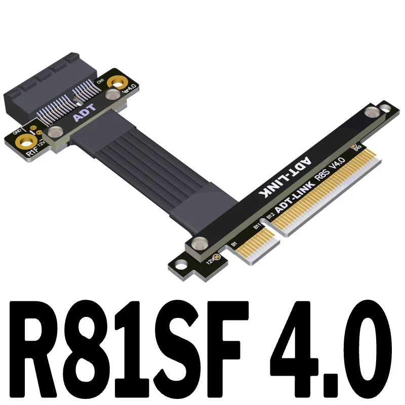 Cable de extensión de conversión PCI-E 4,0x8 a x1, adaptador de red de soporte, adaptador de red de disco duro, productos de la serie ADT-LINK R81