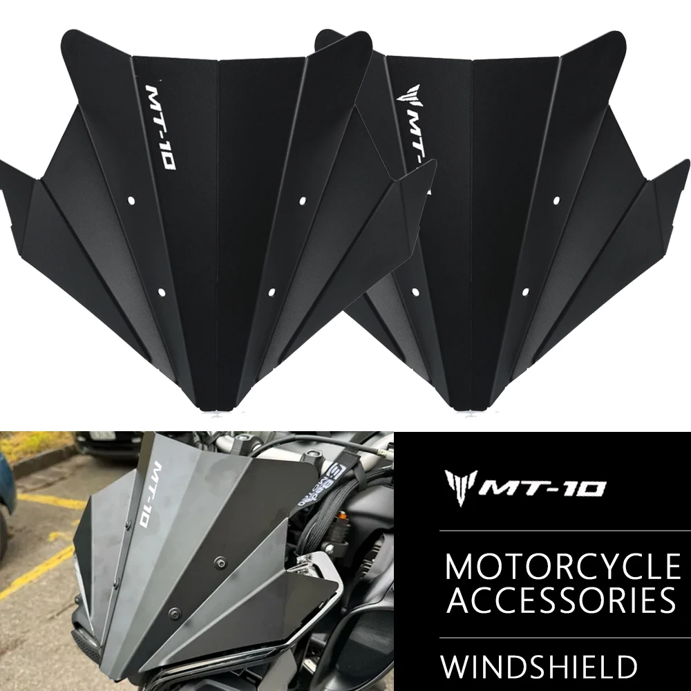 

MT10 SP 2024 Motorcycle Accessories Windscreen Aluminum Windshield Wind Shield Deflector For Yamaha MT 10 MT10 MT-10 2022 2023