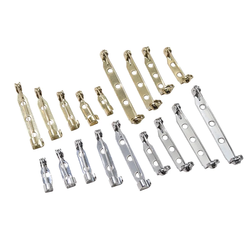 20pcs 14 17 19 20 25 32 38mm 316 Stainless Steel Brooch Clip Pins Safety Brooch Settings Blank For DIY Jewelry Making Supplies