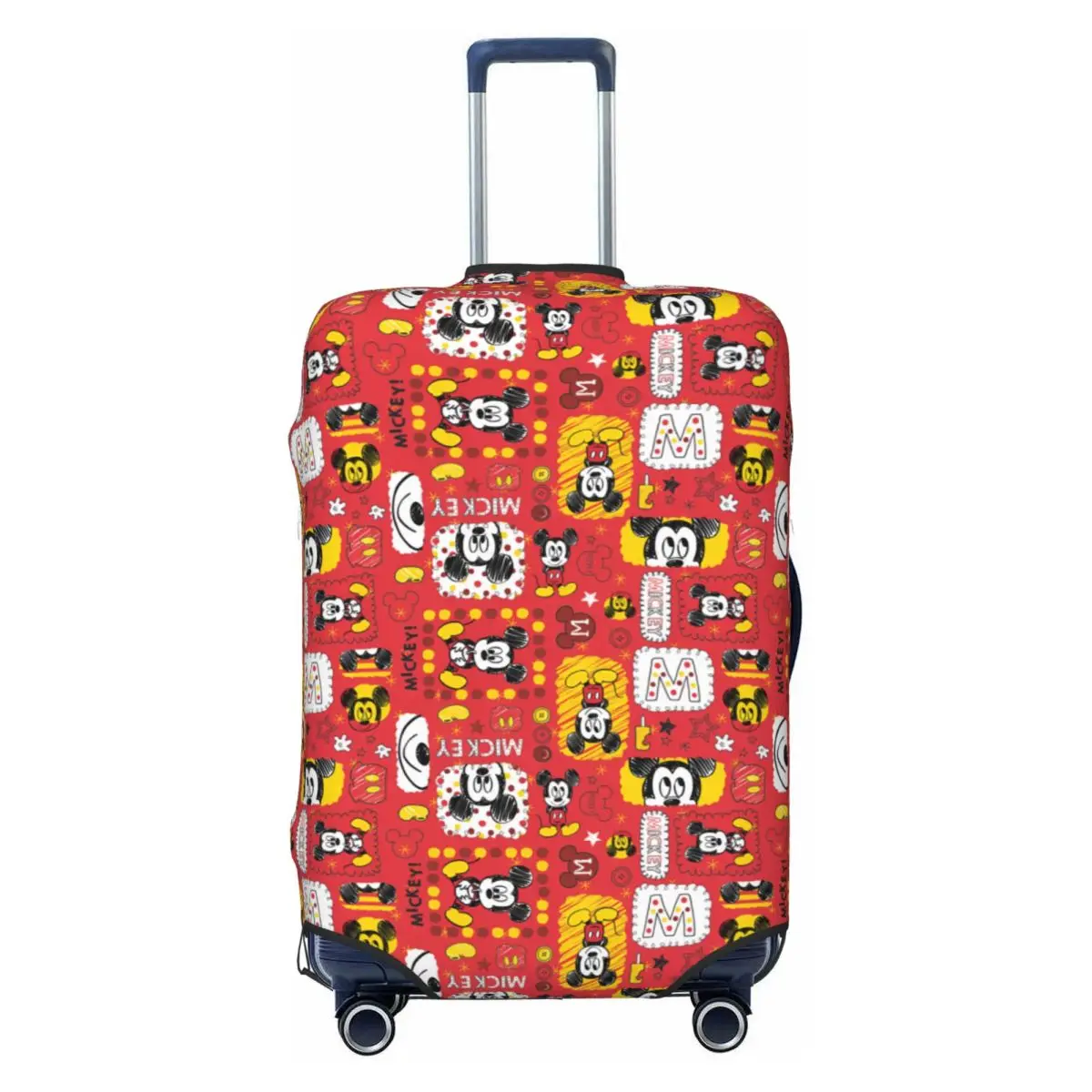 

Custom Funny Mickey Mouse Luggage Cover Protector Washable Travel Suitcase Covers