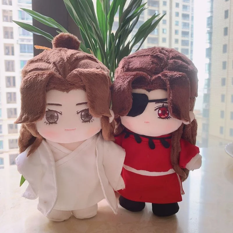 20CM Anime Tian Guan Ci Fu Hua Cheng Xie Lian Cosplay Kawayi Adorable Maid Outfit Plush  Doll and Cloth Christmas Gifts