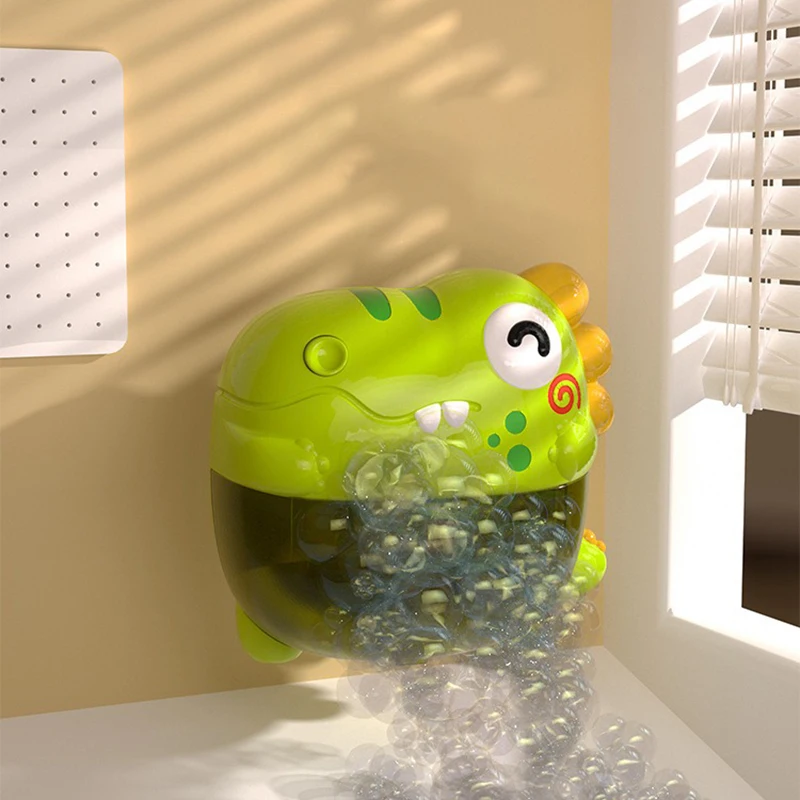 Dinosaurus Bubble Machine Babybadje Speelgoed met Kleurrijke LED Licht Muziek Elektrische Zeep Automatische Bubble Maker Kinderen Badkamer Speelgoed