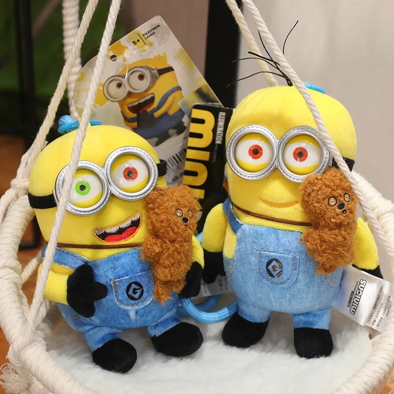 21cm Minions 4 Despicable Me 4 Plush keychain Kawaii Cute Cool Cartoon Toys Dolls Plush Decoration Birthday Gifts For Kids Fan