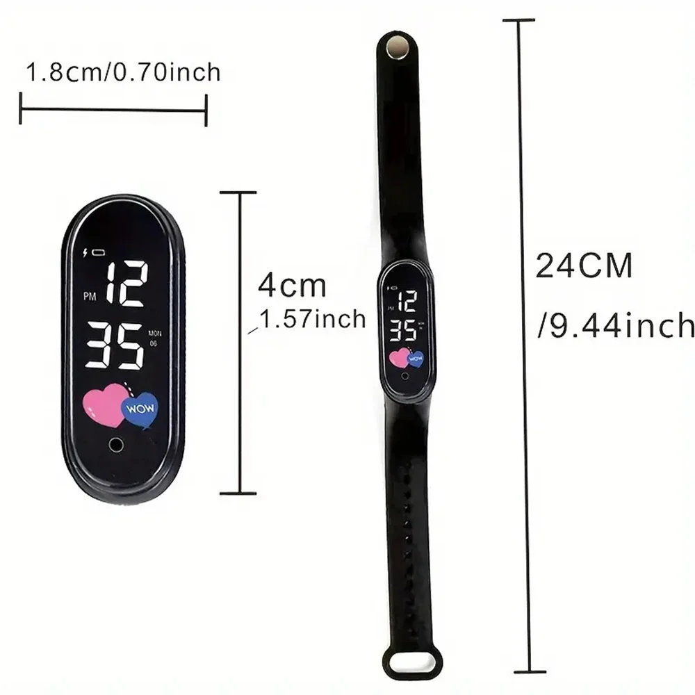 Colorful Waterproof Digital Sports Watch LED Display Electronic Watch Suitable For Teenagers And Students Ideal Choice For Gifts