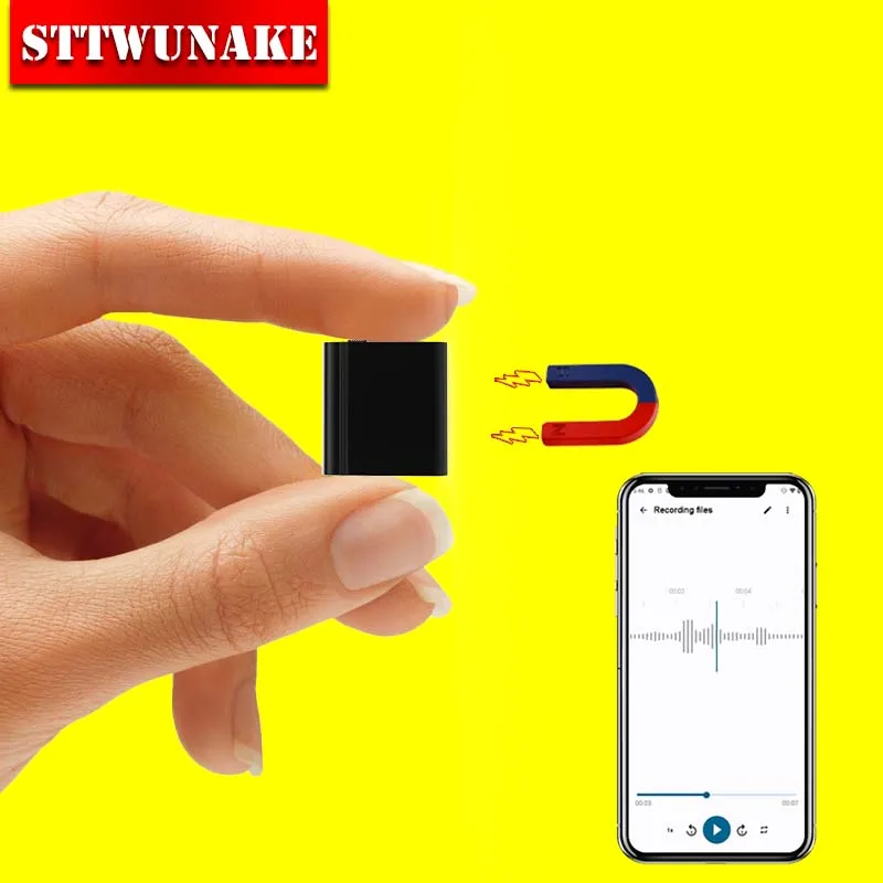 

Mini Digital Audio Recorder with Magnet OTG Mobile Phone Connection Voice Activated Small Sound Recording Dictaphone