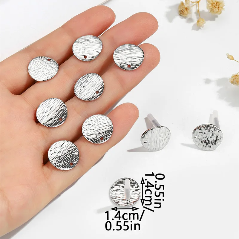 10pcs Conch STUD ต่างหู Golden Silver สีต่างหูตัวเชื่อมต่อต่างหูฐาน DIY เครื่องประดับทําอุปกรณ์