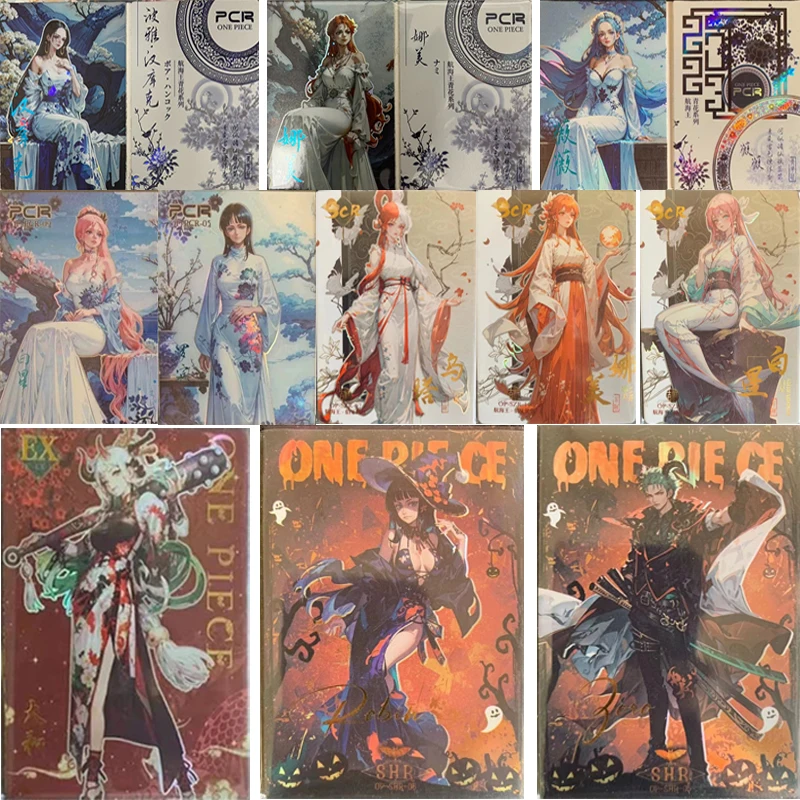 Anime One Piece Nami Sanji Yamato Nico Robin Boa Hancock Uta Monkey D Luffy Kolekcjonerska karta ลwiฤ
teczny prezent urodzinowy Zabawki dla chลopcรณw