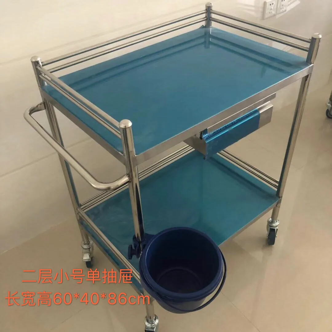 

Stainless steel treatment cart, medical trolley, beauty cart, trolley rack, hospital surgery trolley, instrument trolley