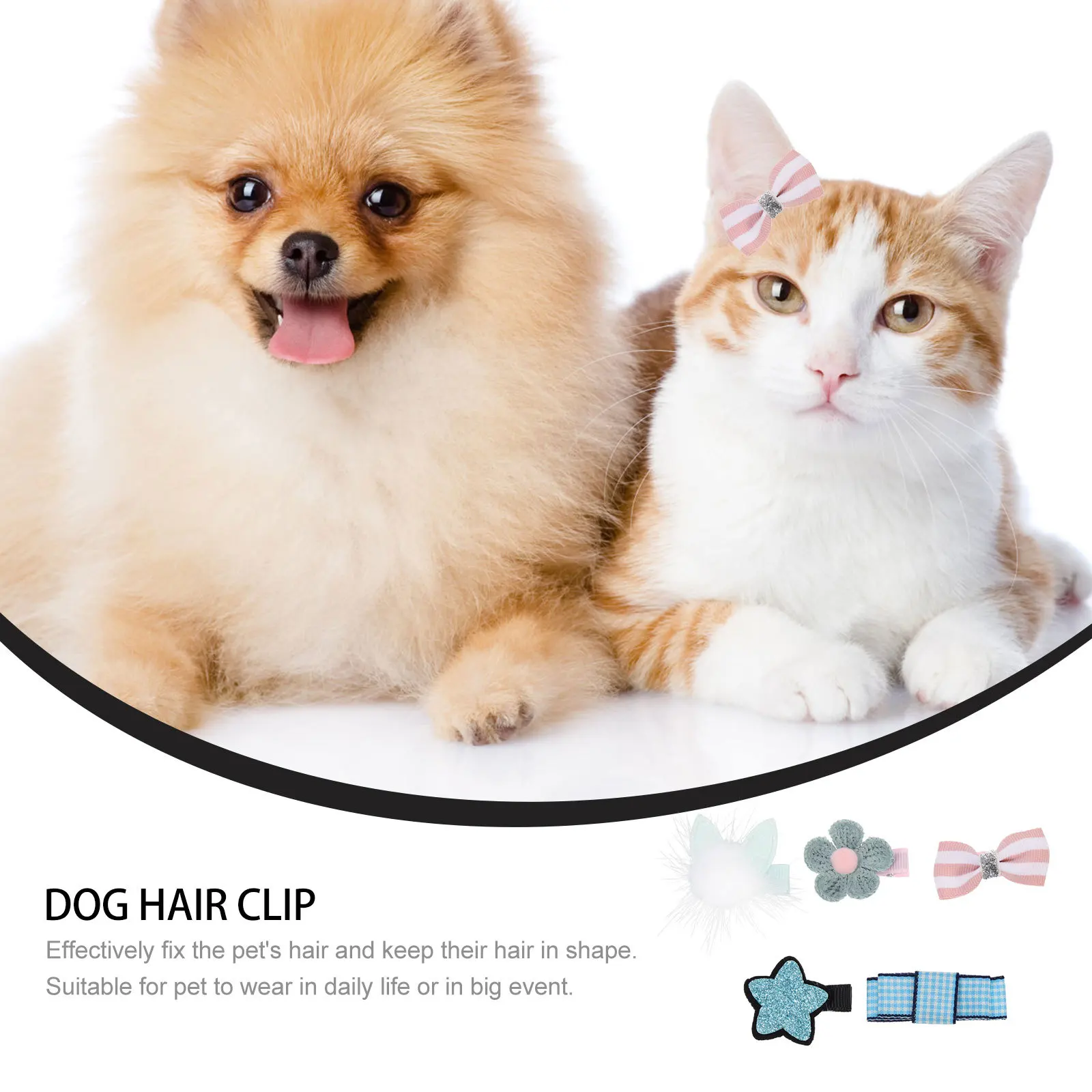 

5Pcs Pet Crown Hair Clips Creative Dog Hairpins Puppy Headdress Daily Wear Photo Shoot Decoration Dog Hairpins