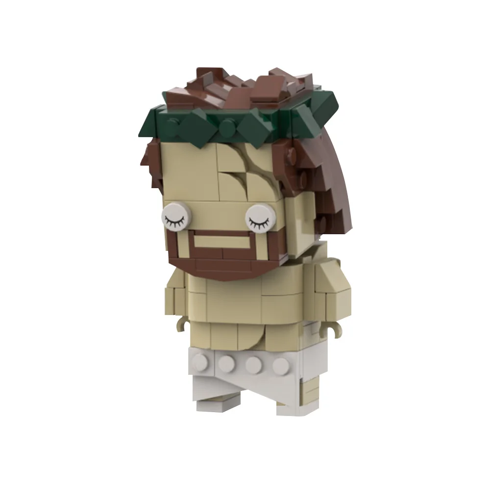 MOC Jesus wearing a crown of thorns Model Building Blocks Crucifixion of Jesus Bricks Jesuss rides a donkey Toy for Kids Gift