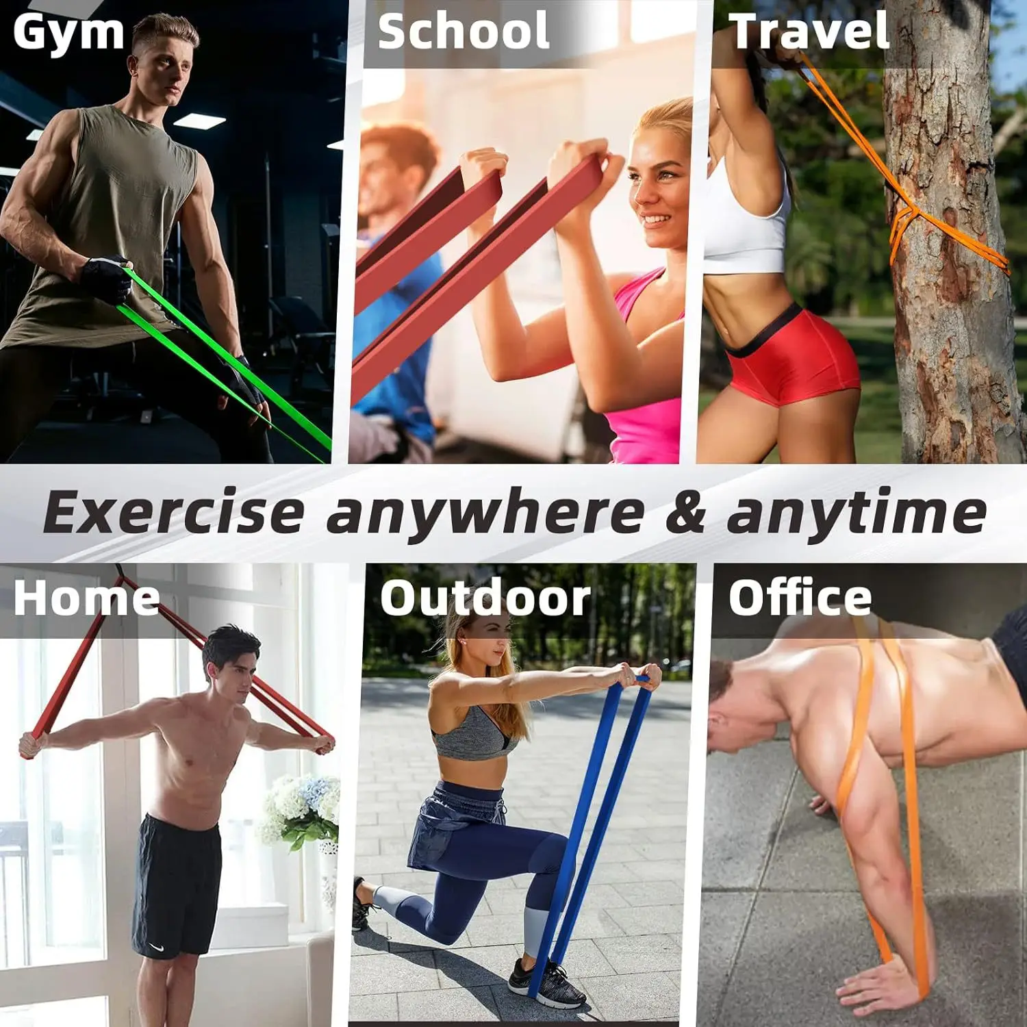 20~230lbs Heavy-Duty Resistance Band Agility Training Workout Gym Equipment Yoga Pilates Accessories Rubber Band Home Gym 썸네일 6