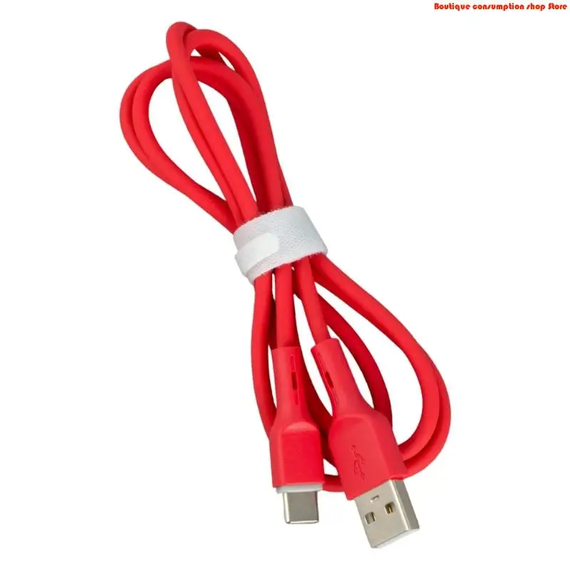 L9NA Soft Silicone USB C Cable, USB A to Type C Charging Data Cord, 1 Meter Cable for Commute Travel Desk and Bedside Power