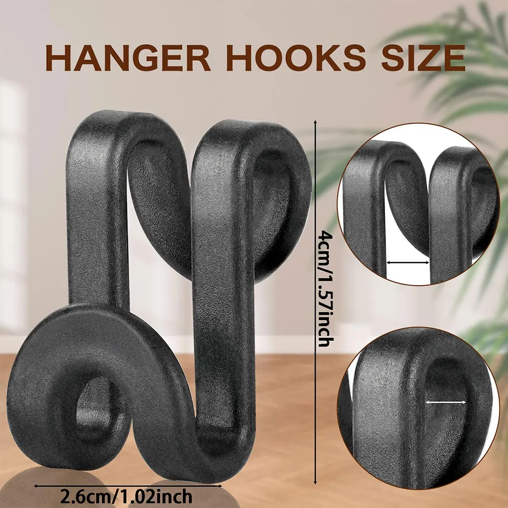 24PCS Mini Clothes Hanger Connector Hooks Cascading Closet Space Saver Hangers Wardrobe Coat Extendable Hanger Holder