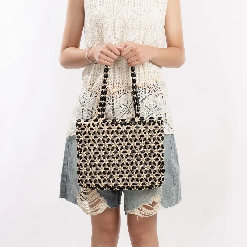 

1 шт. женские сумки контрастного цвета с бисером, сумки ручной работы, сумки через плечо в богемном стиле