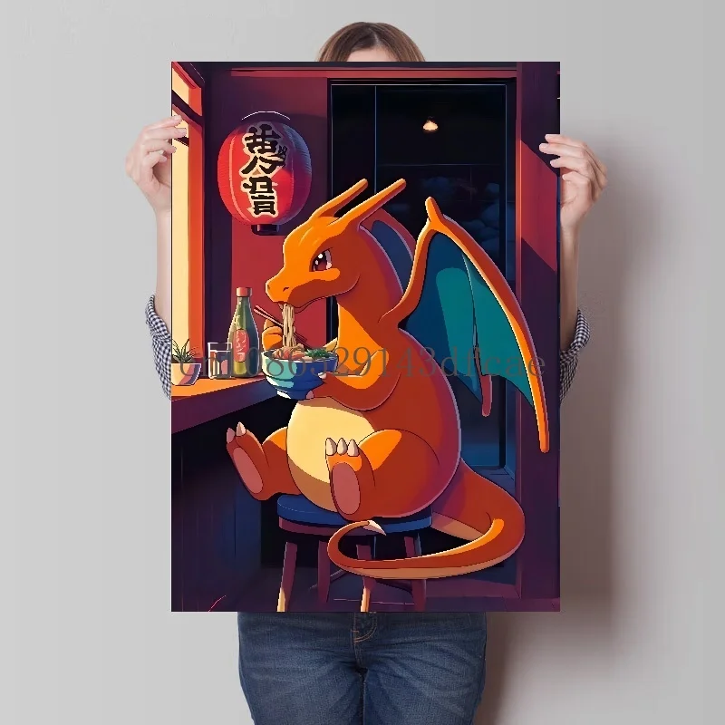 Affiche Pokémon Anime classique, Pikachu, Bulbasaur, Art mural, Peinture sur toile, Moderne, Salle à manger, NrelugShop, Chambre, Décorer l'image