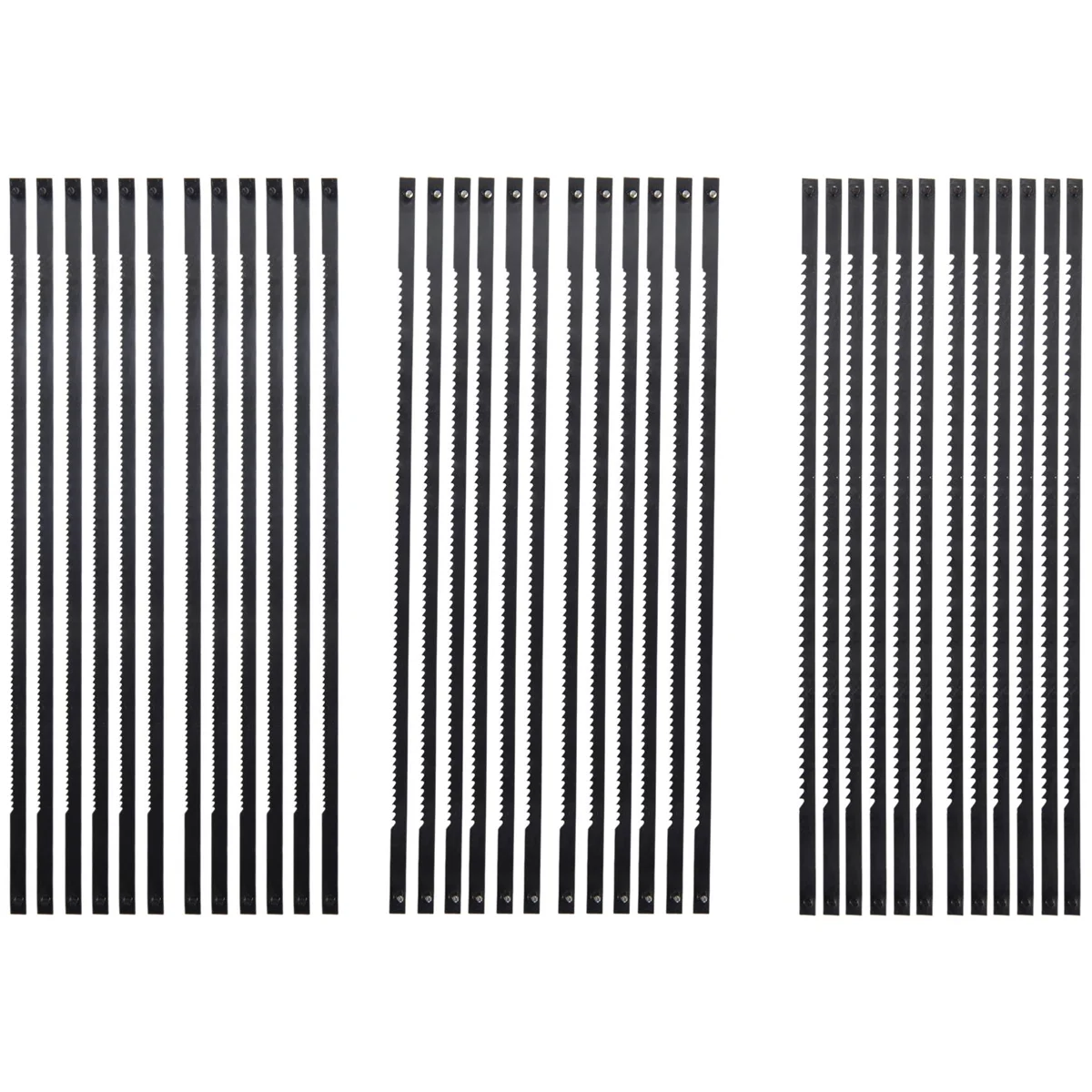 

36Pcs Scroll Saw Blades 127mm Carbon Steel Fretsaw Blades with Pin 15/18/24 Teeth Standard Fine Cut Saw Blades