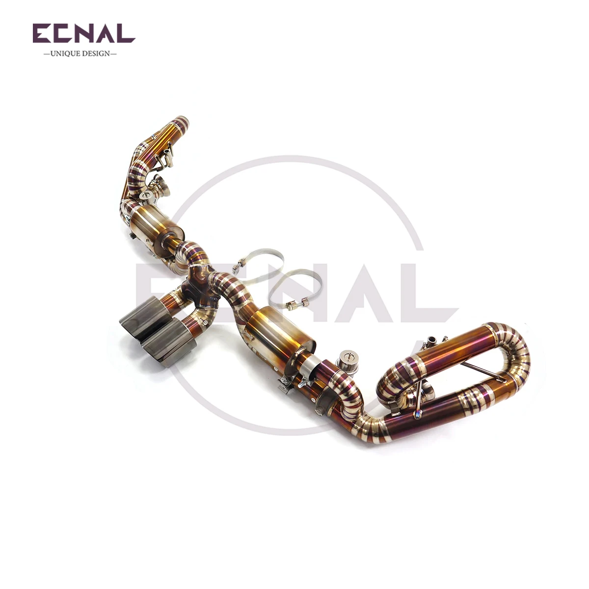 

Ecnal Exhaust Valved Pipe for Porsche 911 991.2 GT3 3.8T 4.0L 2016-2018 Titanium Alloy Axle-back System with Valve Muffler