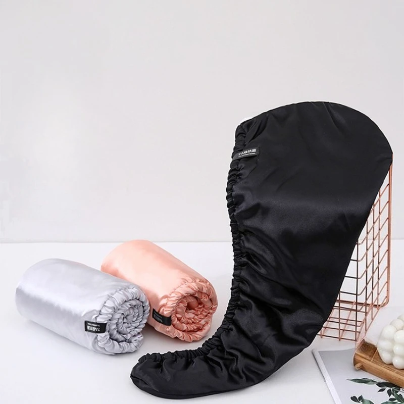 Double Layer Satin Dry Hair Cap for Household Use Adult Coral Fleece Shower Cap Absorbent Quick Drying Silk Headband