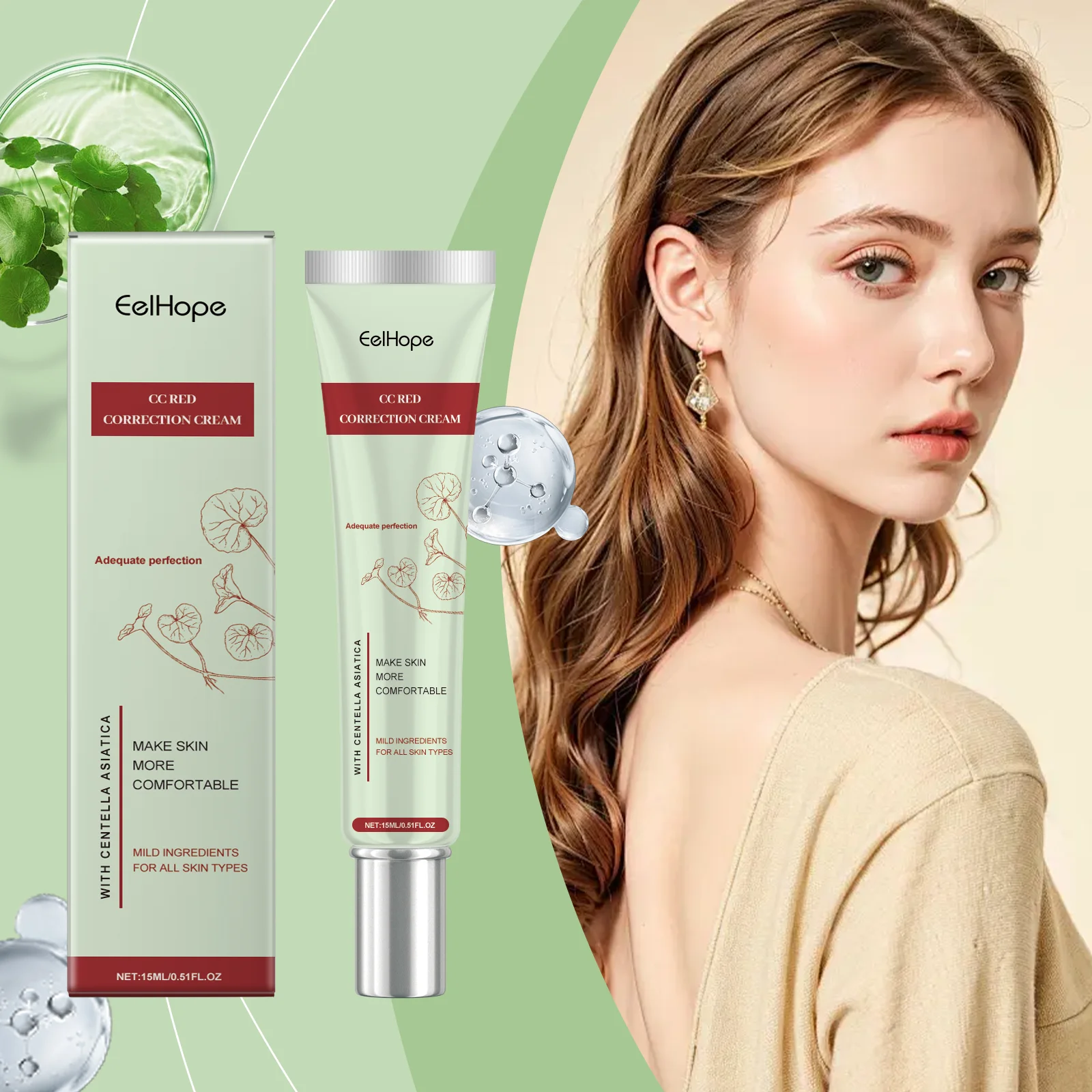 CC Cream Color Changing Liquid Foundation Centella Korean High Coverage Foundation Foundation Cream for Face Base Makeup New
