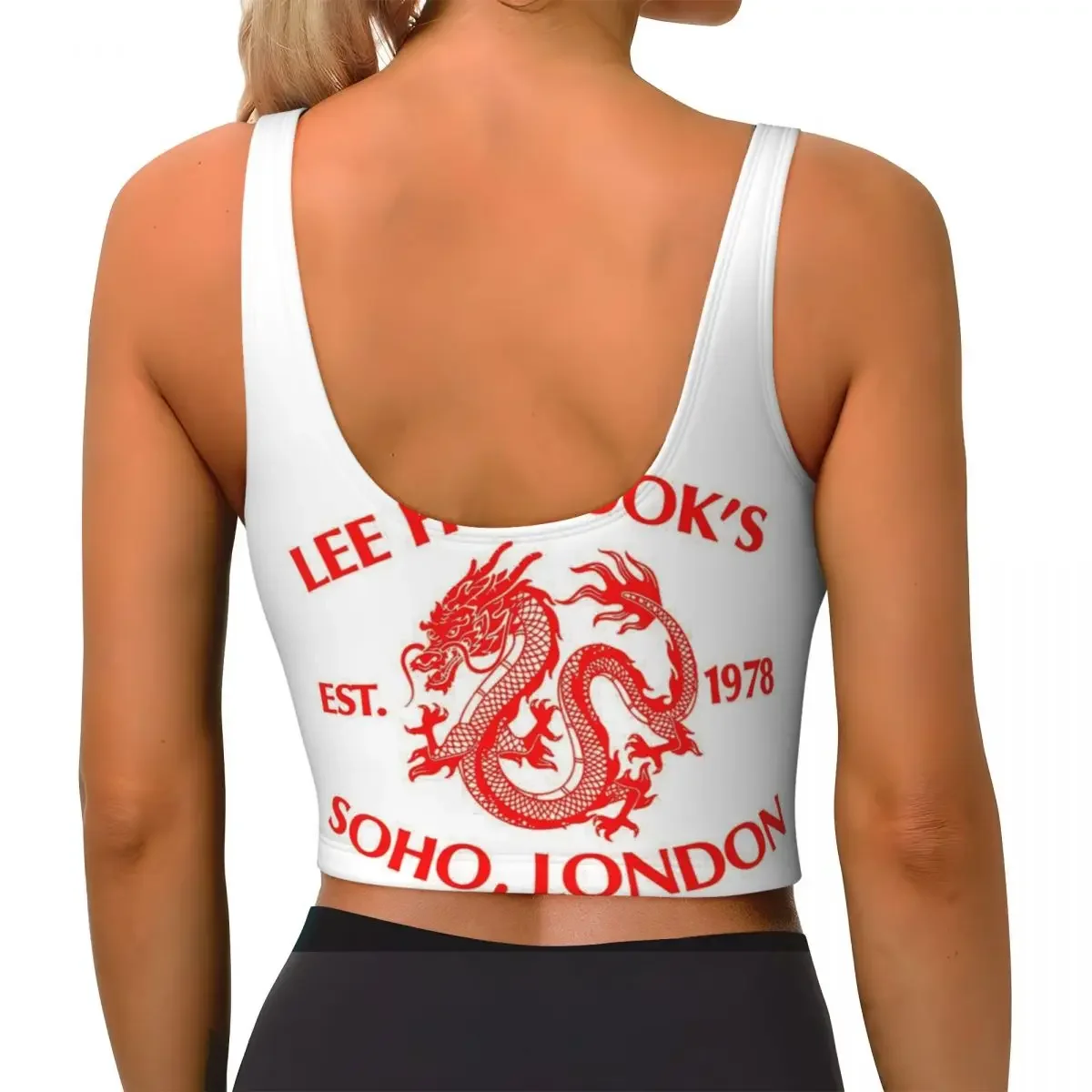 Custom Lee Ho Fook's Women Sports Bras High Impact Vest Gym Workout Yoga Crop Tank Tops