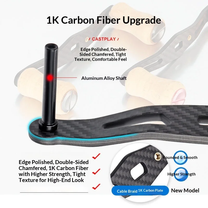 Perilla carbono Castplay Cork Series para carrete baitcasting - imagen 4