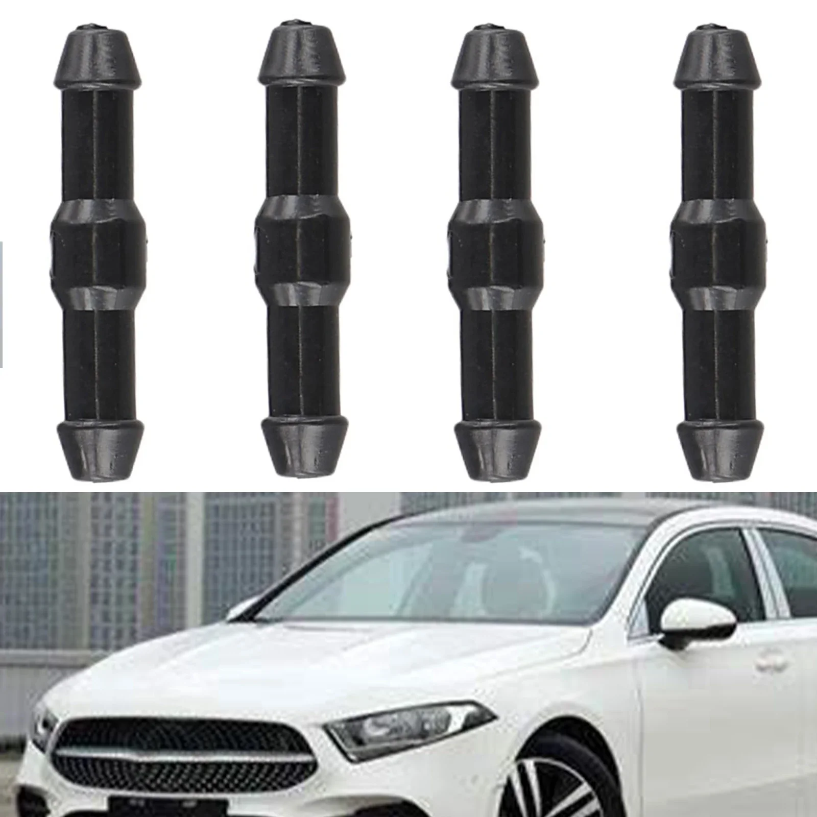 Splitter Hose Connector T/Y/I Type Tube Water Windshield 60pcs Adapter Fittings Joiner Pipe Plastic Windscreen