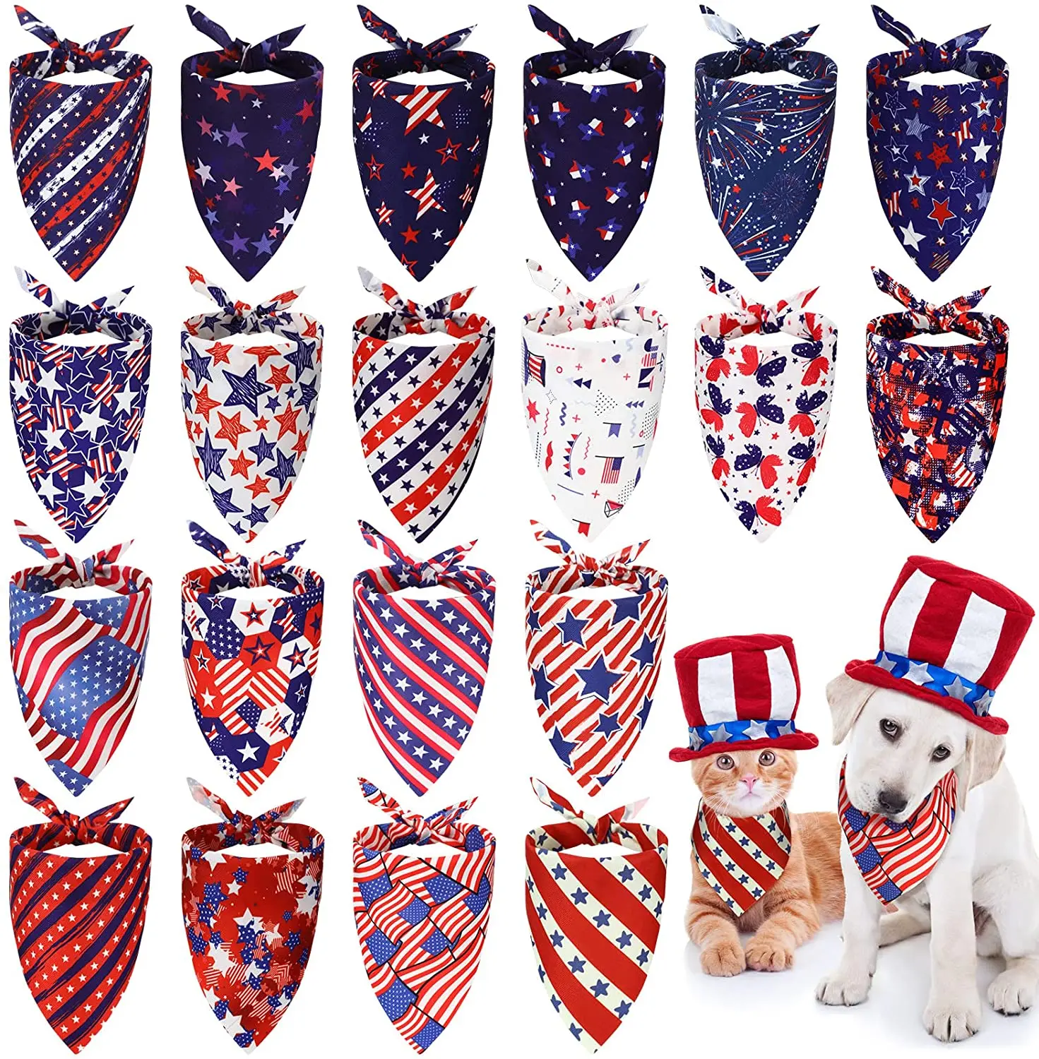 20er Packungen Weihnachts-Hunde-Bandana, dreieckige Schals für Hunde, Thanksgiving, Halloween, Hunde-Lätzchen, Bandanas für Hunde-Accessoires – Detail 7