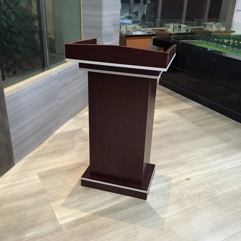 Hotel Restaurant Solid Wood Reception Desks Office Conference Speech Podium Stands Shopping Wedding Training Cashier Tables Z