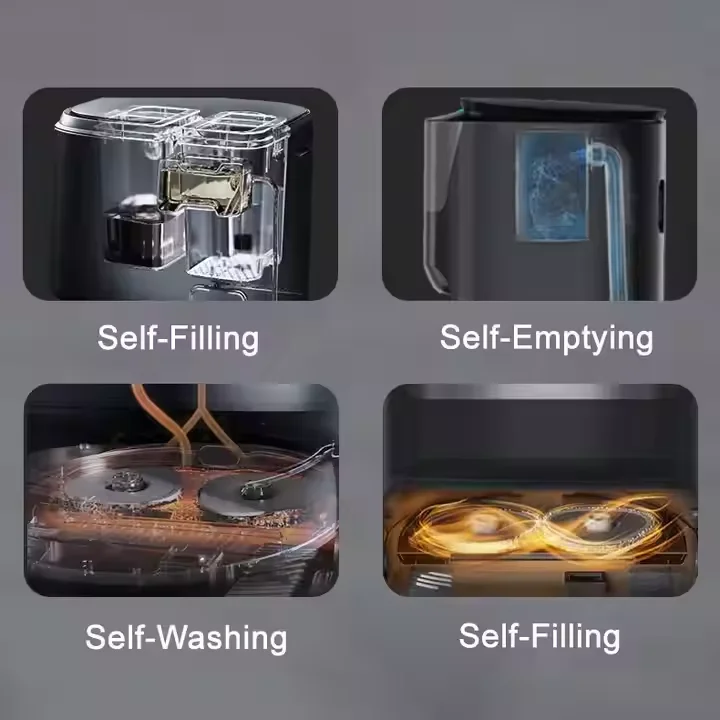 Fully Automatic Intelligent Floor Scrubber & Mopping Robot Integrated Machine With Sweeping, Washing And Drying Functions