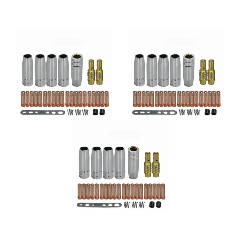 Mig Welding Guns Accessories Welding Nozzle For MB15AK Torch Includes 3 Size Contact Tip And Connection Parts C7AC