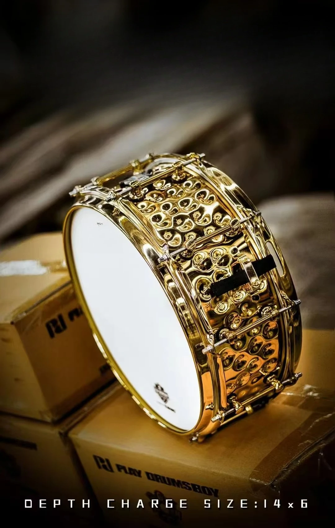 طبلة كمين فولاذية مقاس 14 × 6 بوصة على الطراز السوبرافيونيك مع قفل العروة طبل كمين احترافي