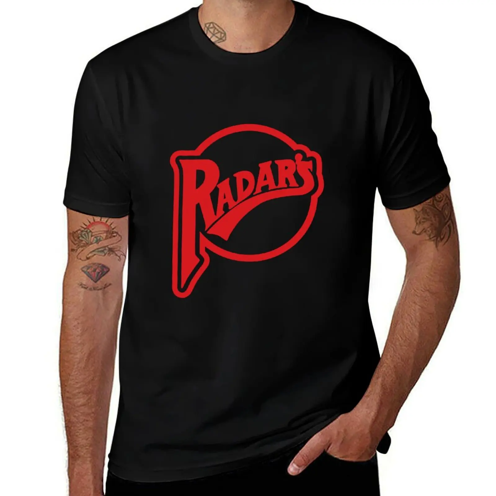 The Classic Design Radars T T-Shirt Minimalist Plain Crew Neck T-Shirt