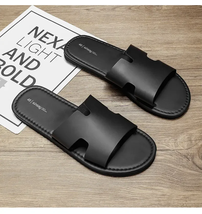 Men's One Strap Roman Sandals Slippers, Cross Border Fashion Casual Slides Plus Size Large Size Outdoor Shoes