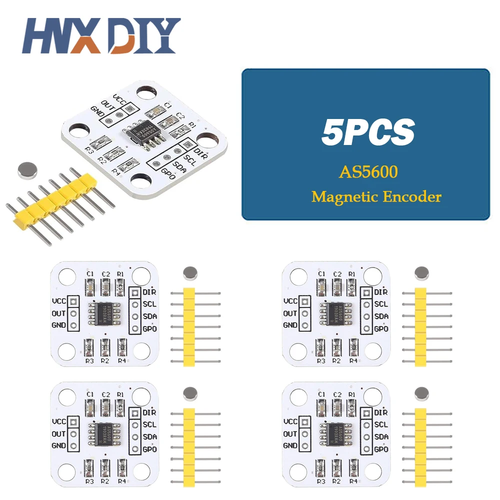 1/5/10 Stück AS5600 Magnetischer Encoder Induktionswinkelmesssensormodul 12bit Hohe Präzision