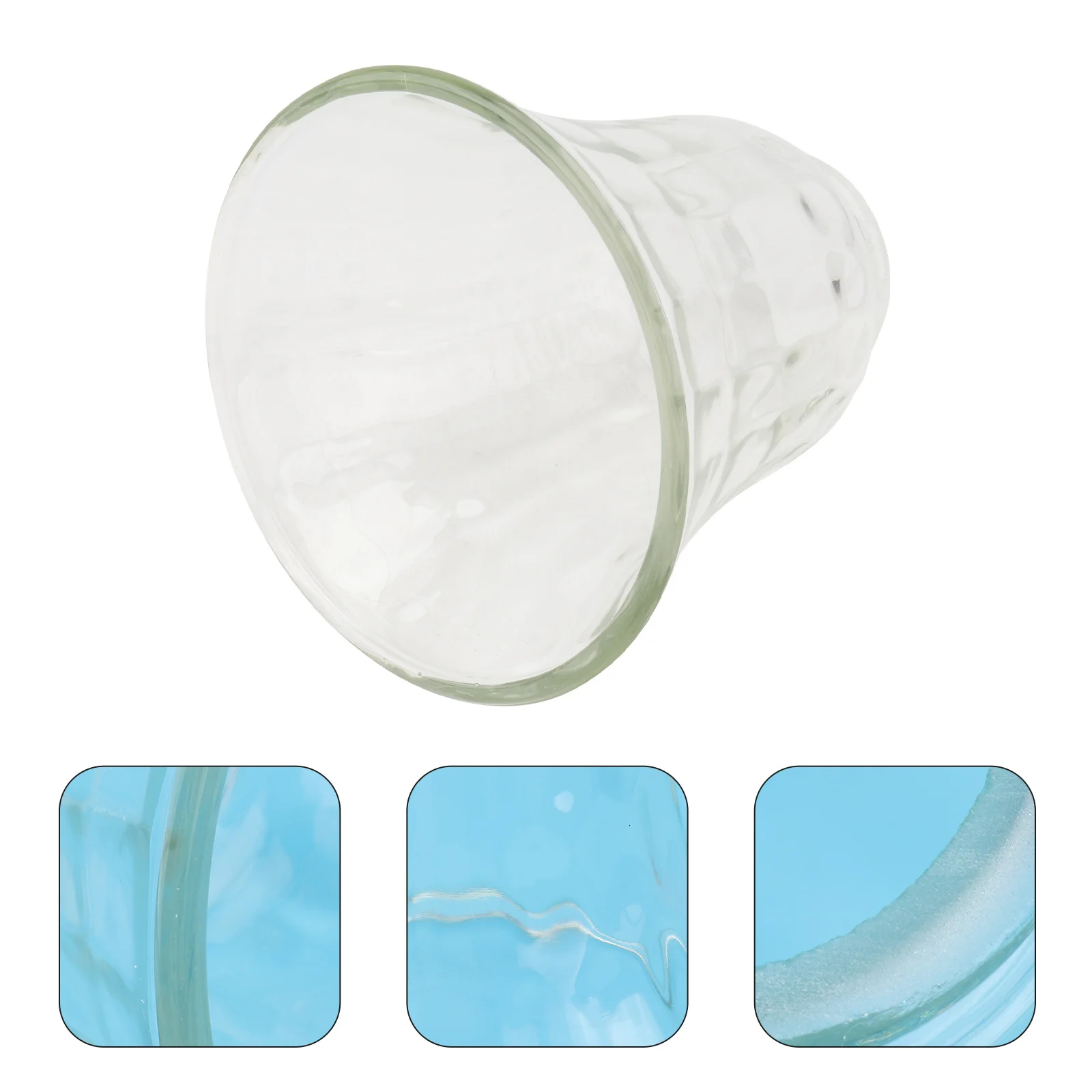 

1Pcs Glass Lamp Cover Transparent Decorative Lamp Shade Soft Light Screen Dust-Proof for Table Chandelier Ceiling Lamps