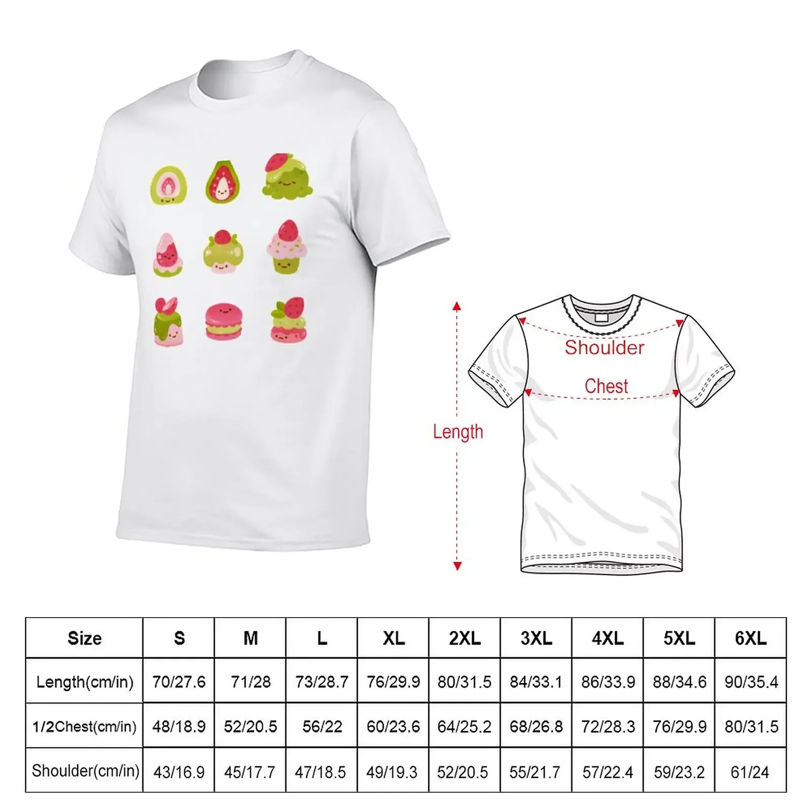 Strawberry Matcha - black T-Shirt tops vintage t shirts korean fashion men t shirt