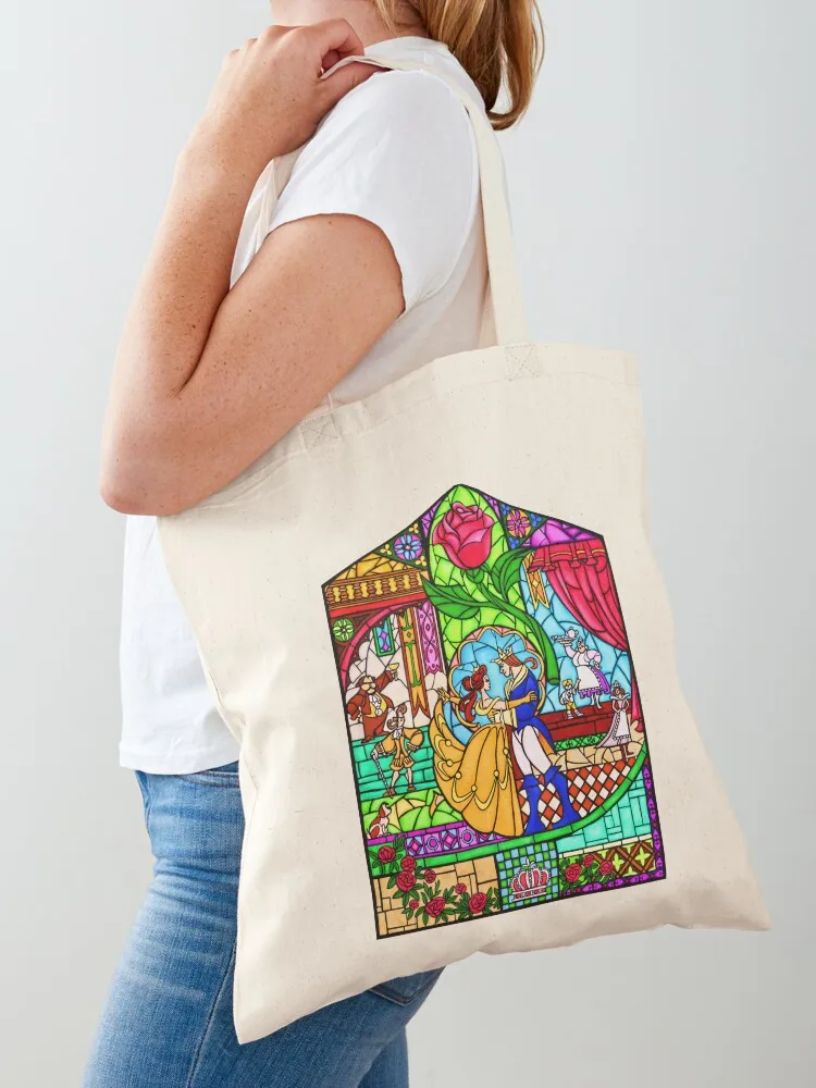 Patterns of the Stained Glass Window Tote Bag canvas shopping bag Big bag women cloth woman supermarket folding