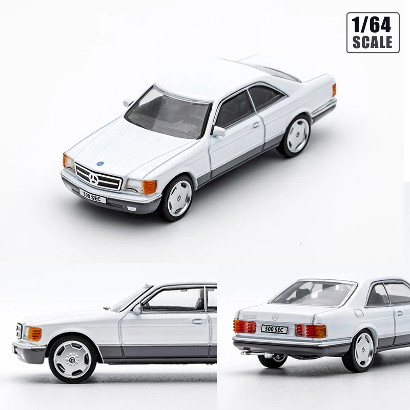 DCT 1/64 500SEC Model Car Miniature Vehicle Vintage Diecast Toy with Display Box Hobby Collection for Teenagers Adults Gifts