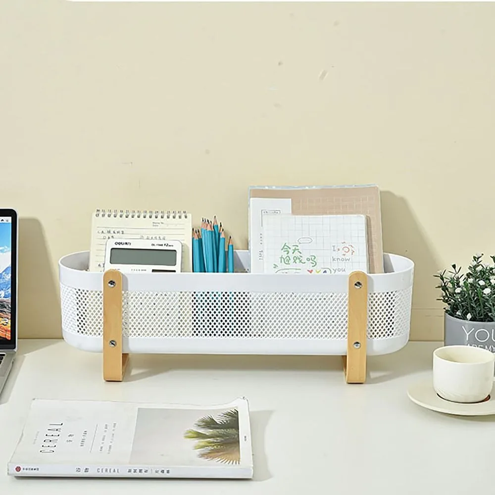 

New Multipurpose Storage Rack Large capacity Space-saving Storage Basket Plastic Practical Tabletop Shelf Home